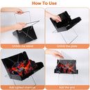 Foldable BBQ Grill Charcoal Barbecue Portable X Grill Tabletop Outdoor Smoker BBQ for Camping Picnic Outdoor Party