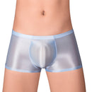 Oil Glossy U Convex Transparent Men's Stretch Shorts