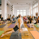Yoga Headstand Wood Stool with PVC Pads