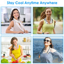 Portable Neck Hanging Fan Hands-free Cooling Personal Fan with 3 Speeds 360¼Air Flow Adjustable Neck Width for Home Office Travel Dormitory