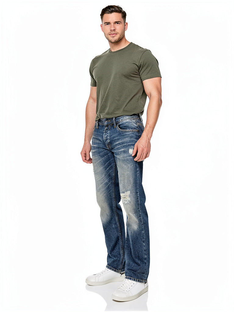 Buffalo David Bitton Mens Driven Relaxed Straight Worn Denim, Size 34X34