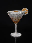 High-end Luxurious Heavy-Embroidered Shiny Champagne Bottle Rhinestone Evening Bag