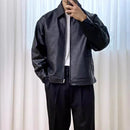 Leather Casual Baseball Uniform Motorcycle Jacket