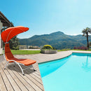 Patio Hanging Swing Hammock Chaise Lounger Chair with Canopy