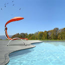 Patio Hanging Swing Hammock Chaise Lounger Chair with Canopy