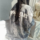 Korean Tie-Dyed Loose Cotton Sweater