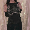 Casual Chic Printed Long-sleeve Top European And American Style