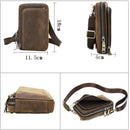 Retro Crazy Horse Men's Crossbody Phone Bag