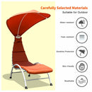 Patio Hanging Swing Hammock Chaise Lounger Chair with Canopy