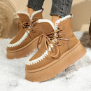 Sherpa Lined Platform Snow Boots