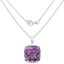 8.20 Carat Genuine Amethyst .925 Sterling Silver Pendant