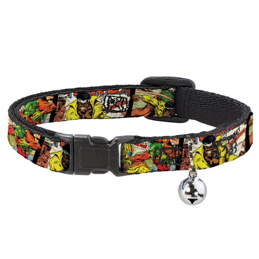 MARVEL COMICS Cat Collar Breakaway - 5-Classic Luke Cage Comic Scene Blocks