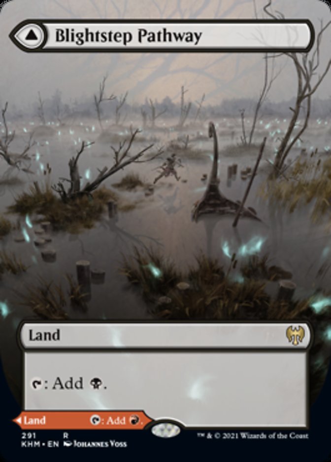 Blightstep Pathway // Searstep Pathway (KHM-291) - Kaldheim: (Showcase) (Borderless) Foil