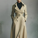 Elegant Versatile And Figure-flattering Long Coat Womens Trench-style Outerwear