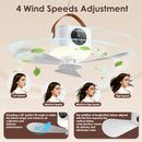 Rechargeable Tent Ceiling Fan with LED Light & Remote