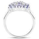 2.31 Carat Genuine Tanzanite .925 Sterling Silver Ring
