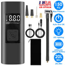 150PSI Cordless Car Tire Pump 6000mAh Rechargeable Tire Inflator Portable Air Compressor for Car Bike Motorcycle Ball