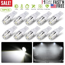 10PCS T10 LED Bulbs 194 LED Lights 12V 1W 5730 Xenon White Wedge Base LED Replacement Bulbs for License Plate Parking Position Interior Lights