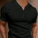 Summer Fashion Men's V-neck Short Sleeve Coat