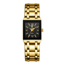 Business Style Steel Strap Couple Watch Square