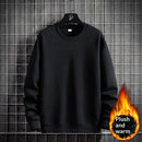 Mens Loose-Fit Casual Crew-Neck Pullover Bottoming Shirt
