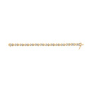 10k Yellow Gold 2.00 Cttw Diamond Cluster and Alternating "X" Link Bracelet (I-J Color, I3 Clarity) - 7"