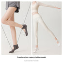SpringSummer Womens Toe Yoga Socks With Cutout Heels And Backless Design
