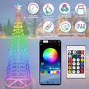 LED Smart Christmas Cone Tree – App & Remote Control, 210 Modes