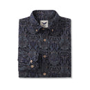 Men's Hawaiian Shirt Symmetrical Aesthetics Cotton Button-down Long Sleeve Aloha Shirt