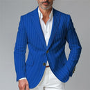 Single Row Two Button Plaid Blazer Men