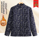 Middle Aged And Elderly Stand Collar Floral Cotton Padded Coat