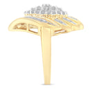 10K Yellow Gold Diamond Cocktail Ring (3/4 Cttw, I-J Color, I2-I3 Clarity) - Size 8
