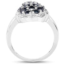 1.62 Carat Genuine Blue Sapphire .925 Sterling Silver Ring