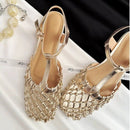 Niche-design Bag Roman Shoes Sandals Mesh Upper