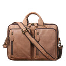 Men's Large Capacity Leather Travel Backpack