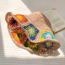 Women's Color Handmade Woven Hollowed Straw Hat