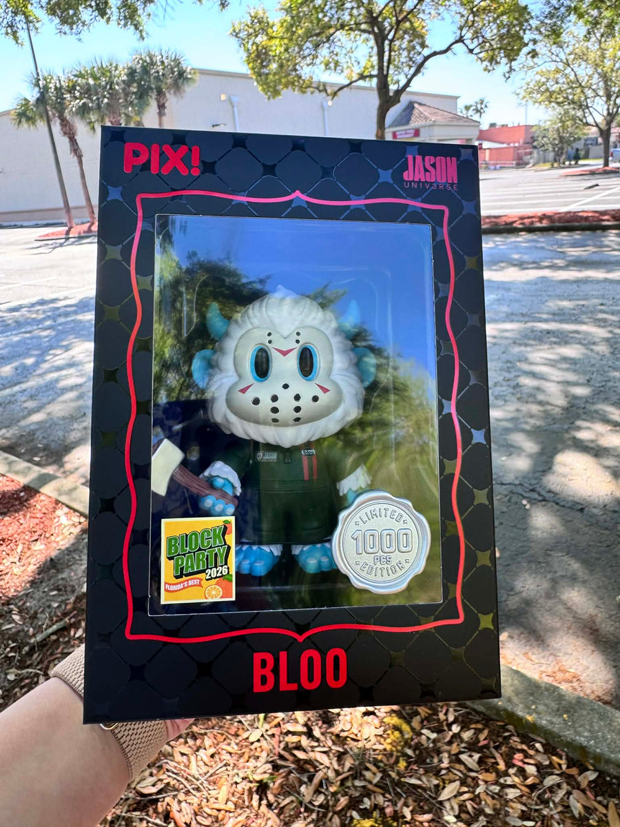 [Thrilljoy] [MEGACON Block Party] Jason Universe Bloo as Jason HERO LE1000 PIX Vinyl Figure with Protector
