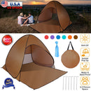 Pop Up Beach Tent Sun Shade Shelter Anti-UV Automatic Waterproof Tent Canopy for 2/3 Man w/ Net Window Storage Bag for Outdoor Beach Camping Fishing P