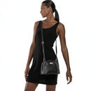 Calvin Klein Clementine Mercury Leather and Celestial Stud Embellished Crossbody