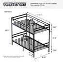 Twin Over Twin Metal Bunk Bed with Ladder and Guardrails