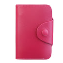 Credit Card Holder Wallet PU Leather Snap Closure Purse Accordion Case with 12 Pcs Card Slots