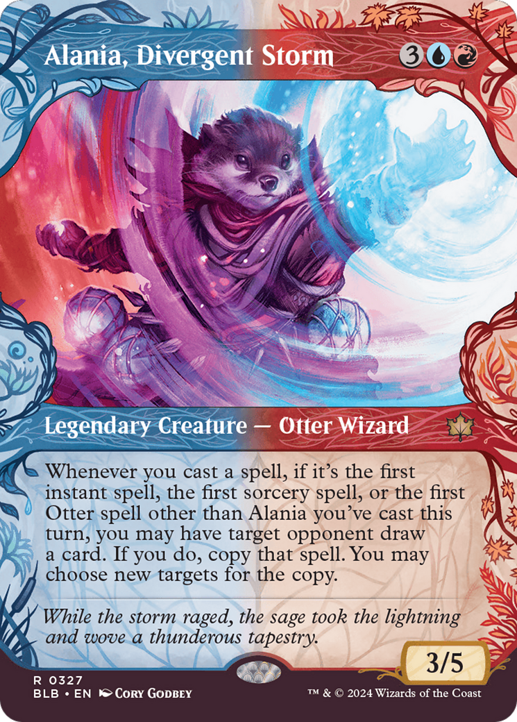 Alania, Divergent Storm (BLB-327) - Bloomburrow: (Showcase) (Borderless)
