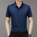 Summer Men's Short Sleeve Seamless Business Shirt