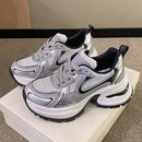 Thick Bottom Leather Clunky Sneakers