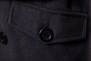 Double-breasted Hooded Belted Mid-length Wool Trench Coat