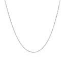 14k White Gold Diamond Cut Cable Link Chain 0.8mm