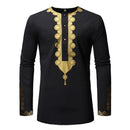 Men's Casual Long Sleeve Bronzing Polyester Shirt