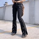 Low-rise Straight-leg Slimming Utility Trousers With A Zipper