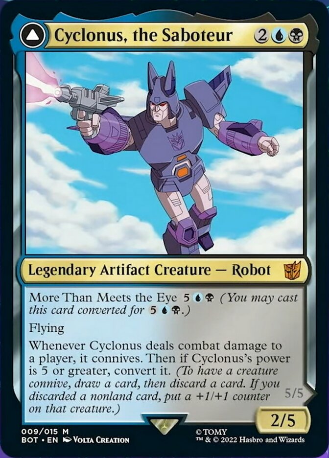 Cyclonus, the Saboteur // Cyclonus, Cybertronian Fighter (BOT-009) - Transformers: (convertdfc) Foil