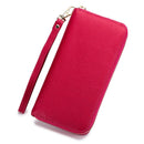 Tassel Top-grain Leather Zippered Womens Wallet
